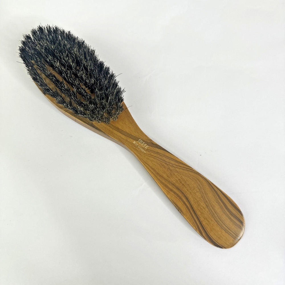 VTG Swank Stained Wood Handled Lint  Brush & Shoe Horn WEST GERMANY‎ Brown